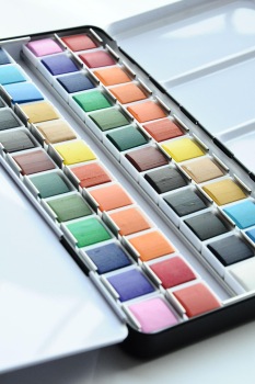 233x350 Oem Watercolor Cake Paint Set,dry Pan Watercolor Paint Cakes 6