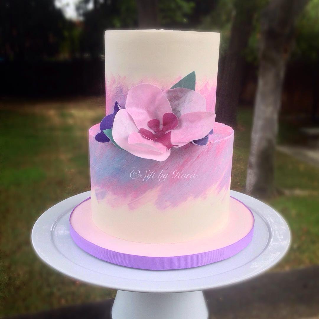 1080x1080 Painted Buttercream Cake