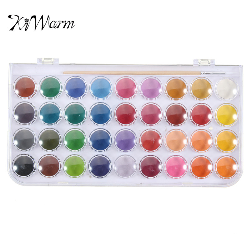 800x800 Kiwarm 36colors Plastic Box Travel Solid Watercolor Paints
