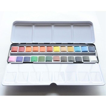 350x350 Oem Watercolor Cake Paint Set,dry Pan Watercolor Paint Cakes 6