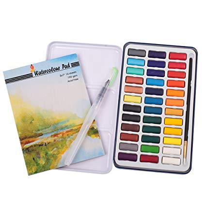 425x425 Falling In Art 36 Assorted Watercolor Cake Travel Set