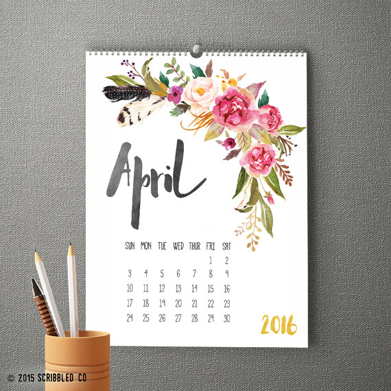 570x570 2015 Monthly Wall Calendar