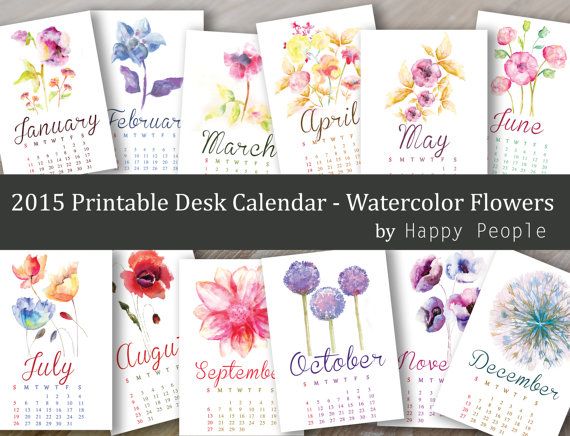 570x436 This Is A Cute Monthly Printable 2015 Desk Calendar Made With Some