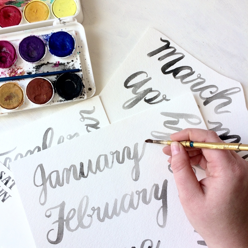 800x800 2015 Printable Watercolor Calendar Emily Rose Ink