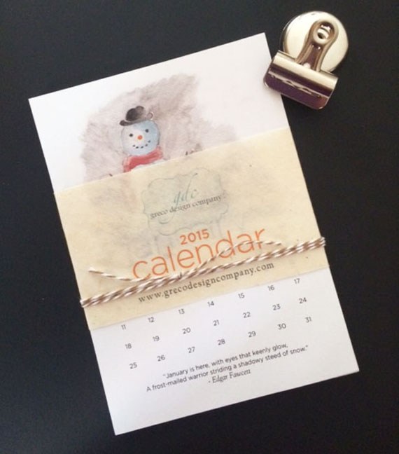 570x648 2015 Watercolor Art Calendar