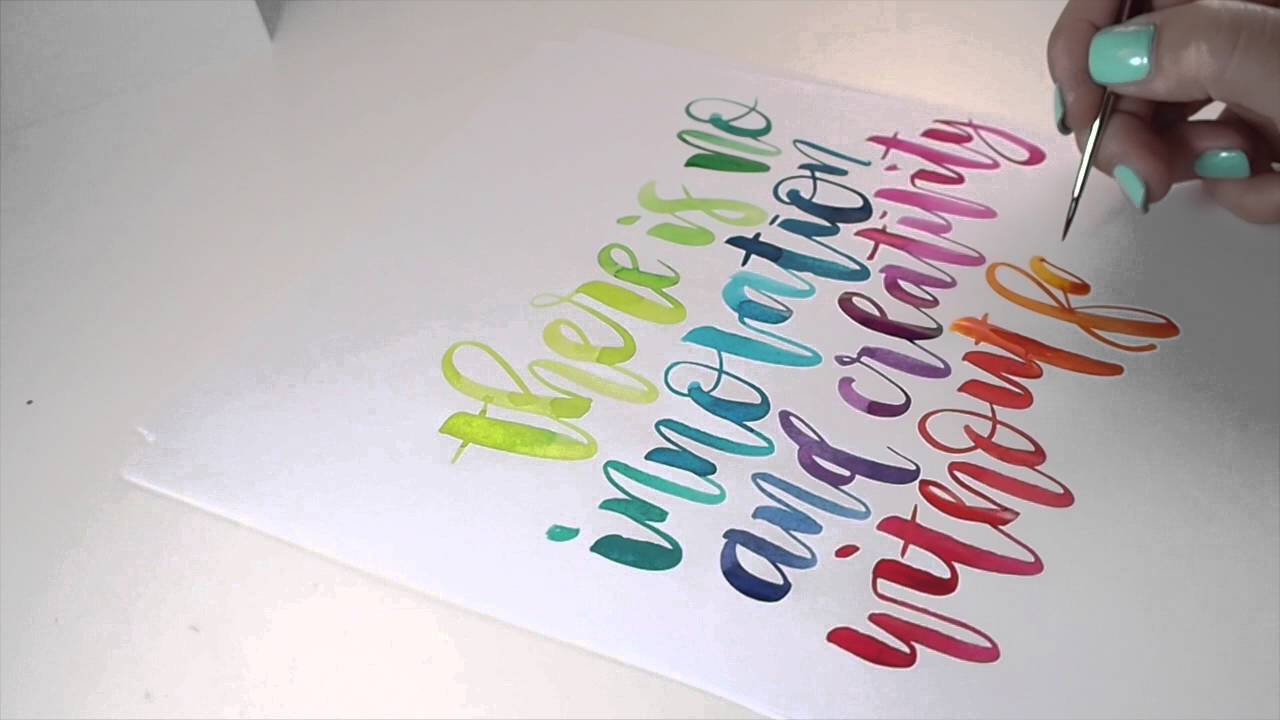 1280x720 Freestyle Watercolour Calligraphy