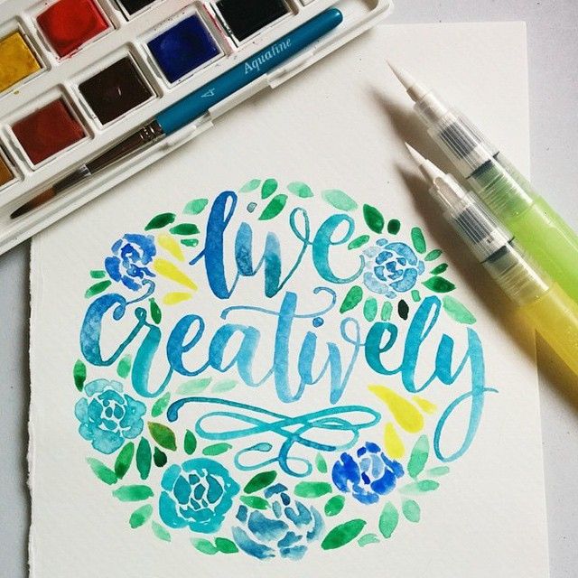 640x640 Watercalligraphy With A Brush By Barbie Mathis One Columbia