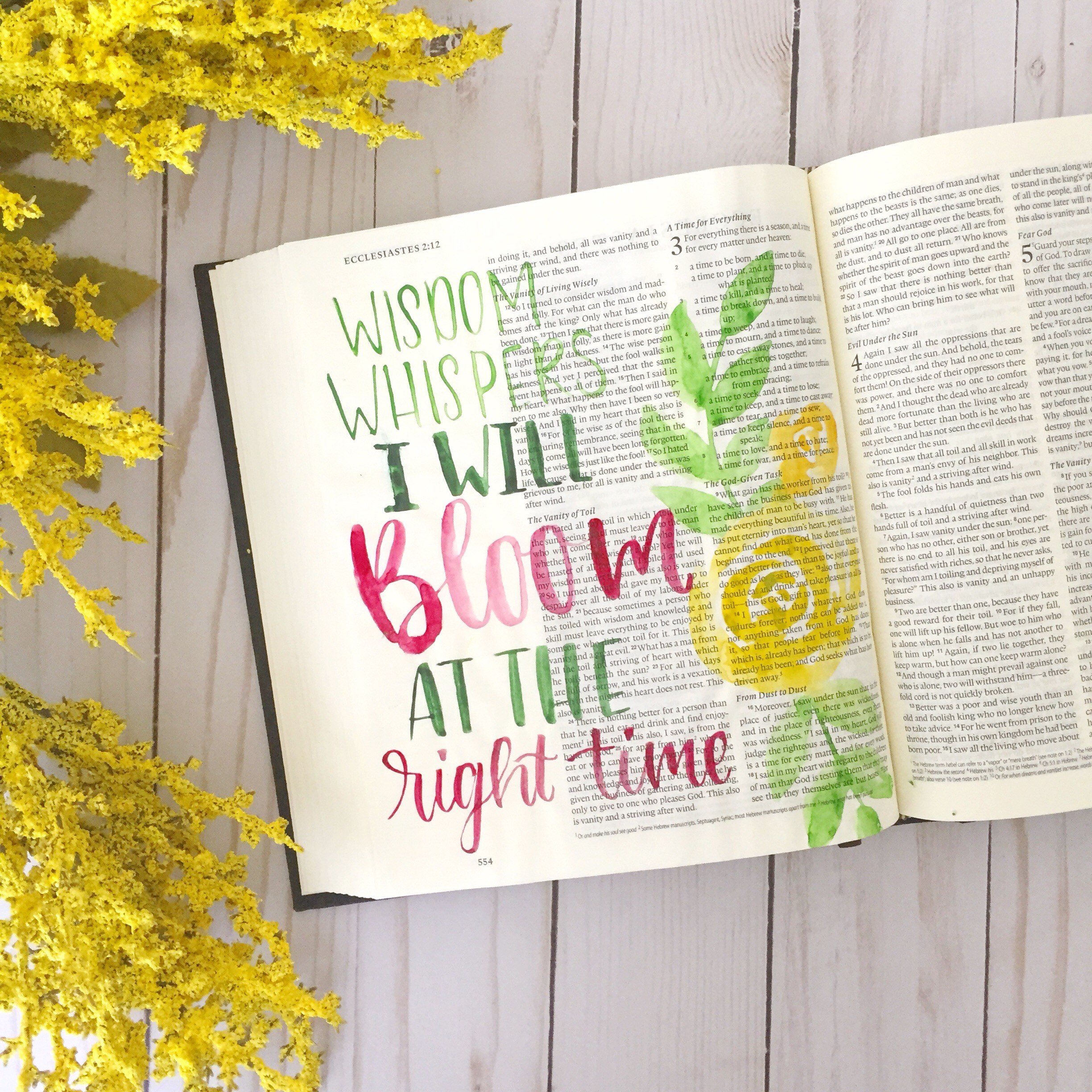 2448x2448 Watercolor Hand Lettering Calligraphy With A Paintbrush