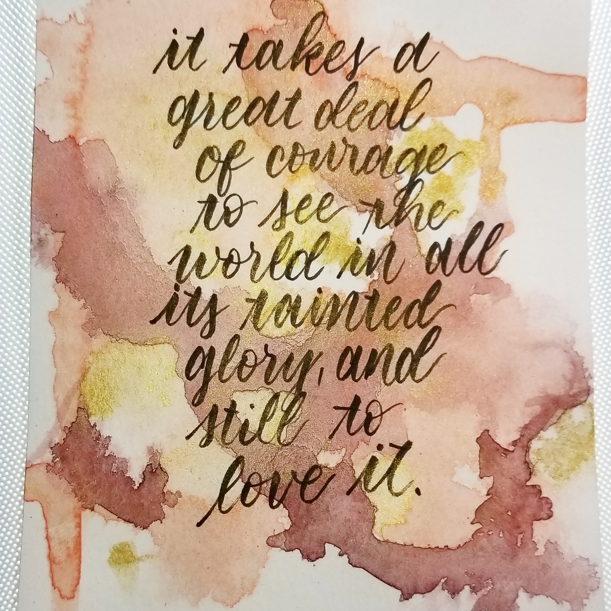 1960x1960 Brush Calligraphy And Watercolor Background Penmanshipporn