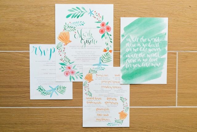 640x427 Handmade Watercolor Wedding Invitations Nice First Of April