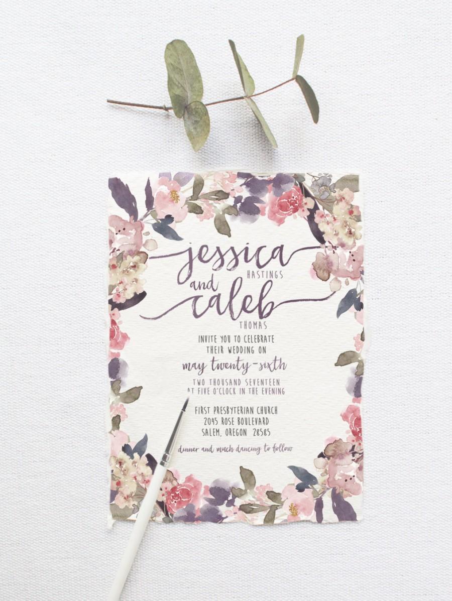 900x1197 Romantic Garden Wedding Invitation Suite Deposit