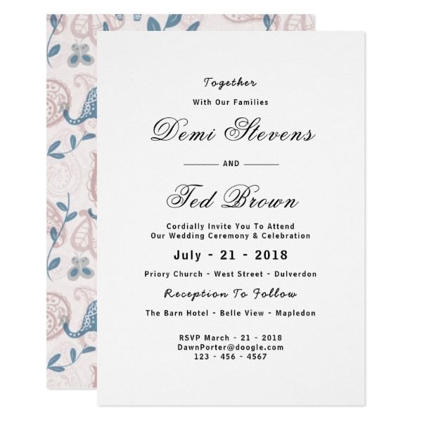 600x600 Watercolor Calligraphy Pink Blue Wedding Invites Wedding Invites