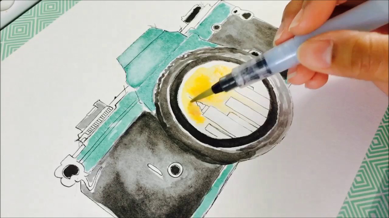 1280x720 Watercolor Camera Speed Painting Sakura Koi Watercolos Paint