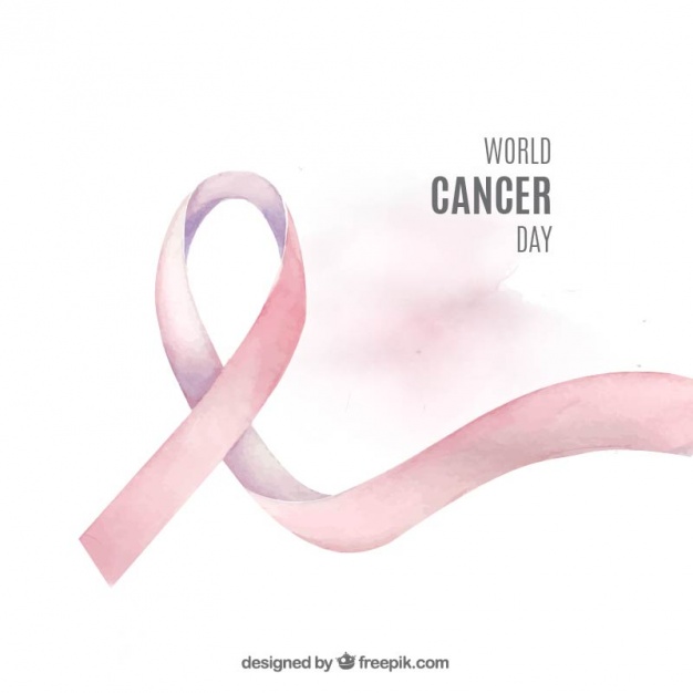 626x626 World Cancer Day Background With Watercolor Pink Ribbon Vector