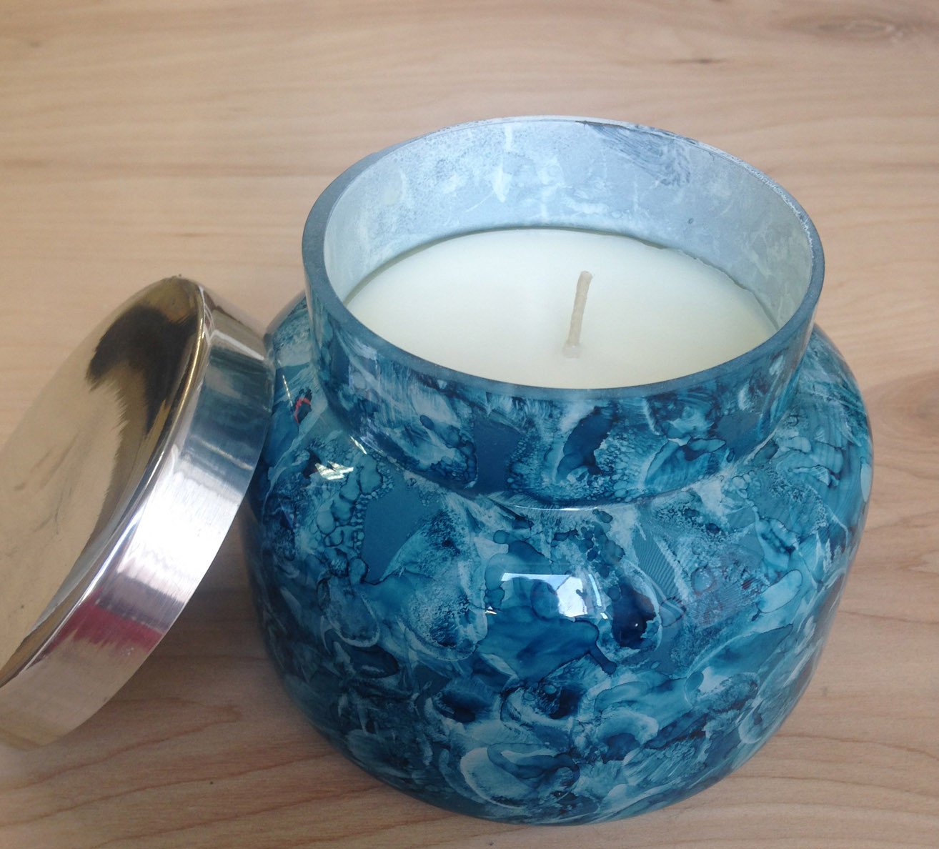 1314x1188 Capri Blue Candle Watercolor Indigo Walden Surfboards