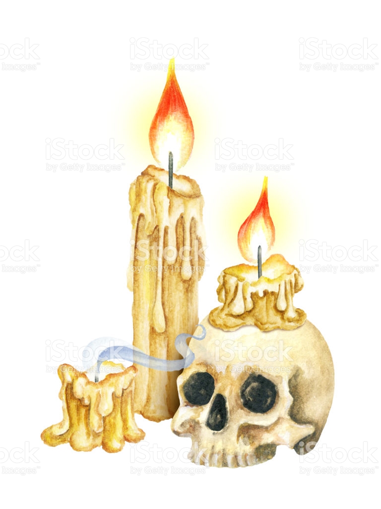 768x1024 Clipart Candle Watercolor