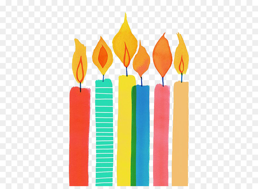 900x660 Download Birthday Candle Watercolor Painting Illustration Hand