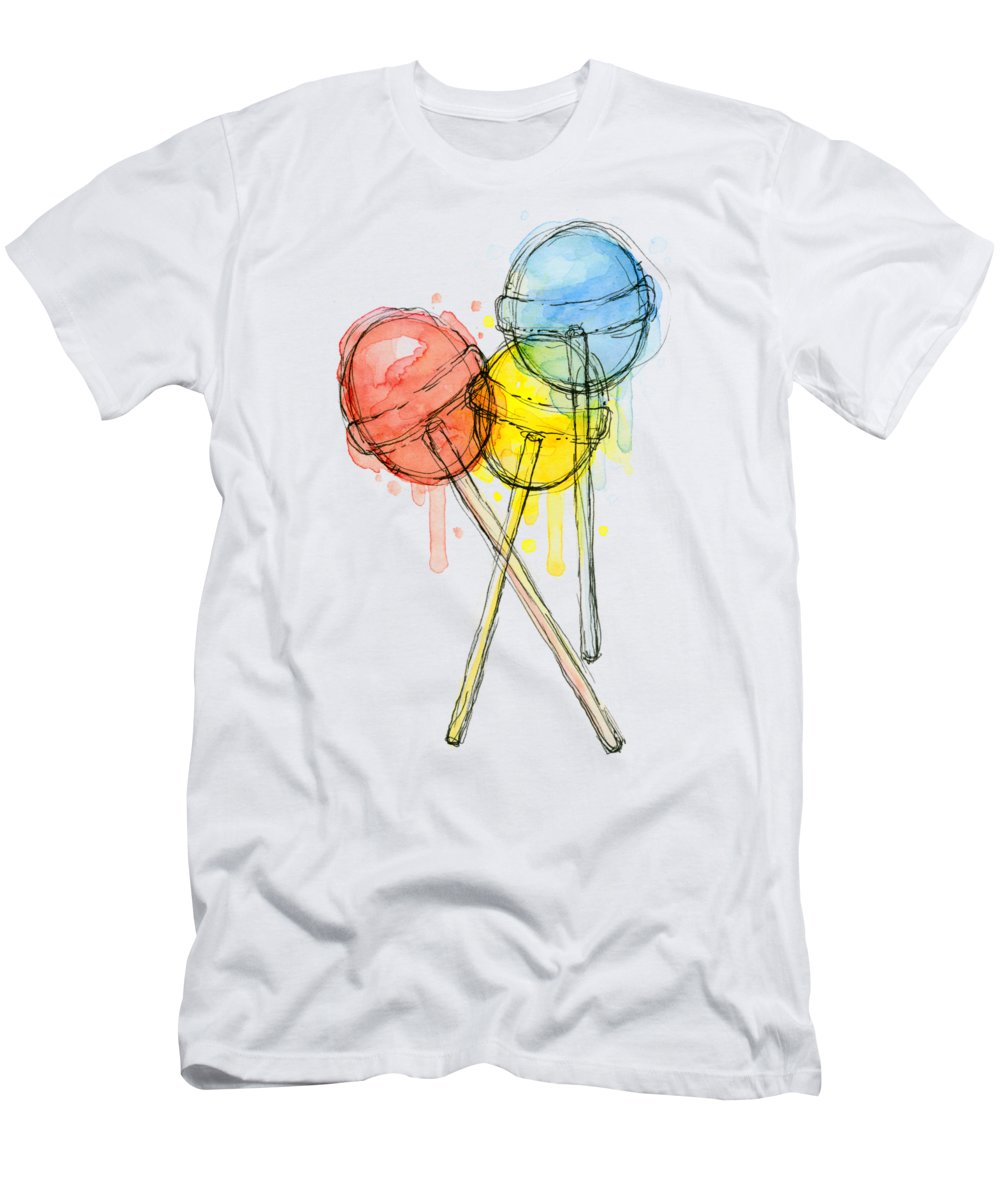 1000x1200 Lollipop Candy Watercolor T Shirt For Sale By Olga Shvartsur