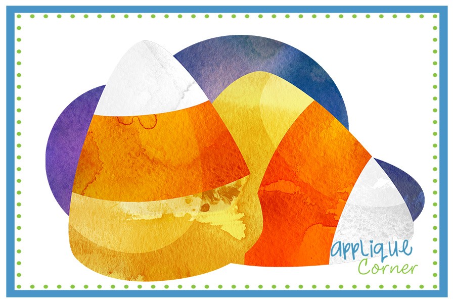 900x600 Applique Corner Candy Corn