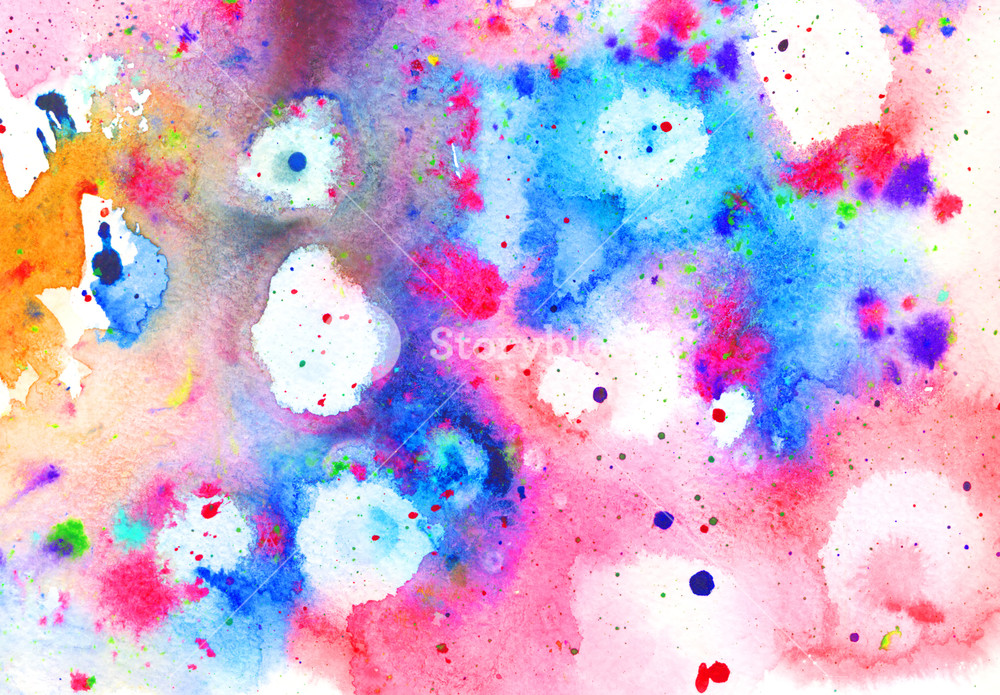 1000x695 Artistic Colorful Watercolor Background With Abstract Paint