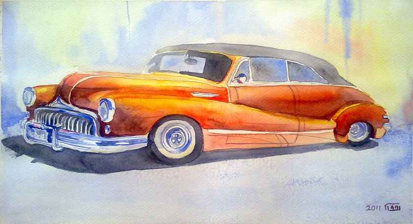 841x457 An Old Car For My Cousin Watercolor Painting Zeinab1361art
