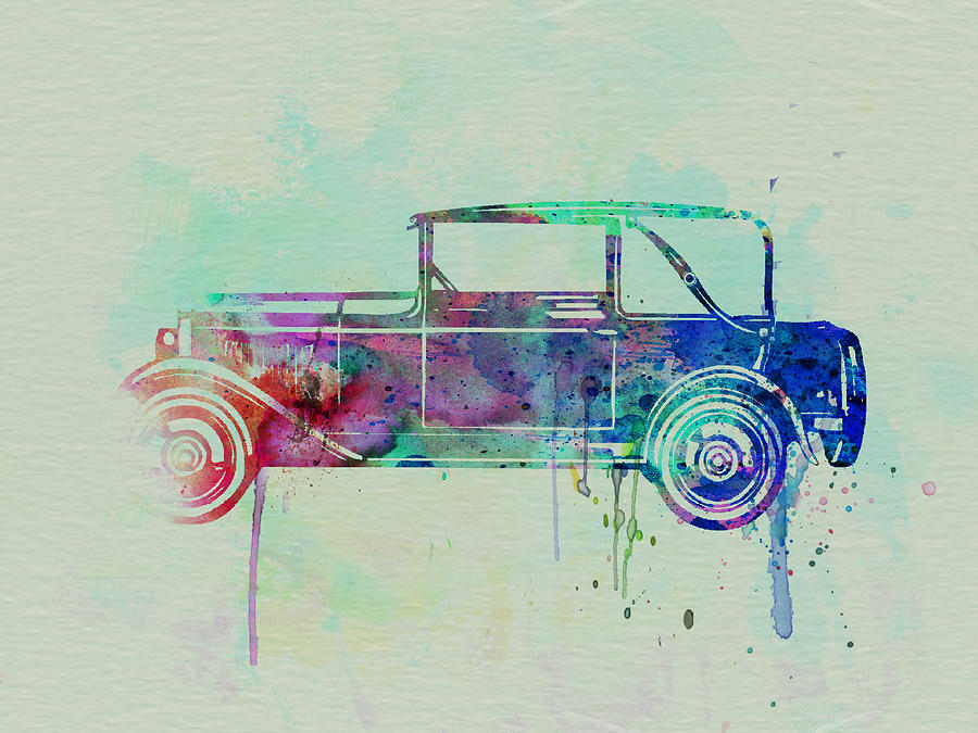 900x675 Old Car Watercolor Painting By Naxart Studio