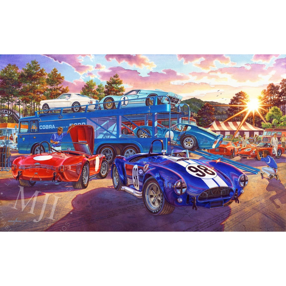 1000x1000 Shelby Cobra Car Art Michael Irvine