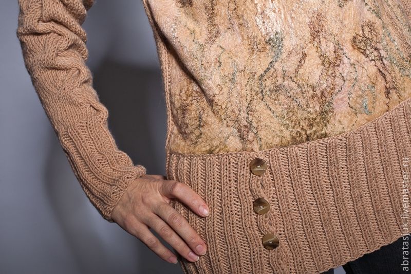 800x533 Cardigan With Silk Watercolor Shop Online On Livemaster With