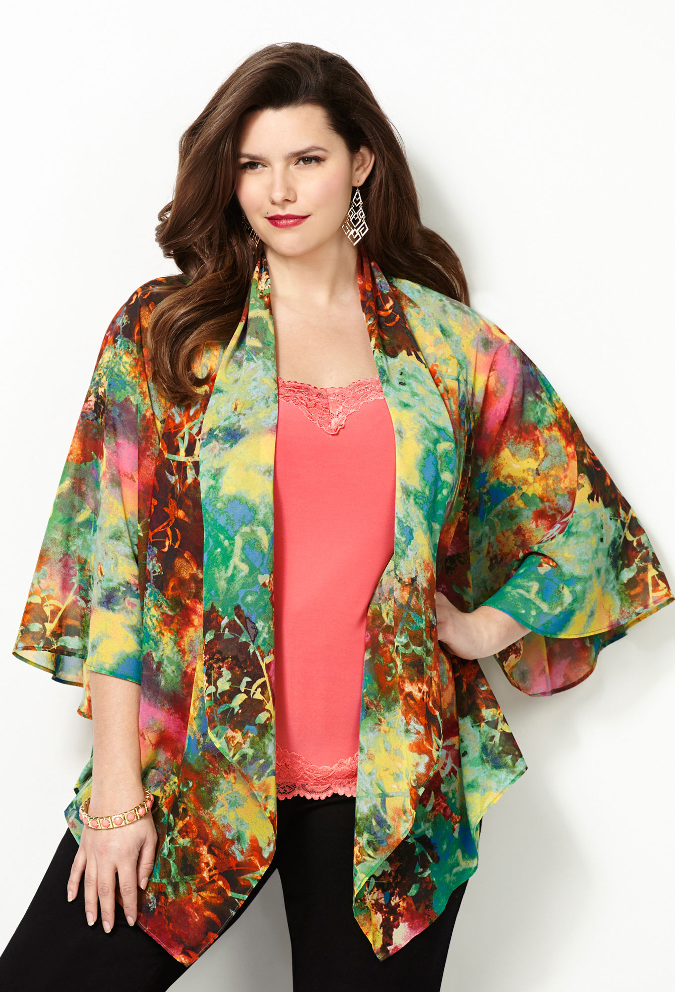 1361x2000 Sheer Watercolor Cardigan Plus Size Cardigan Avenue