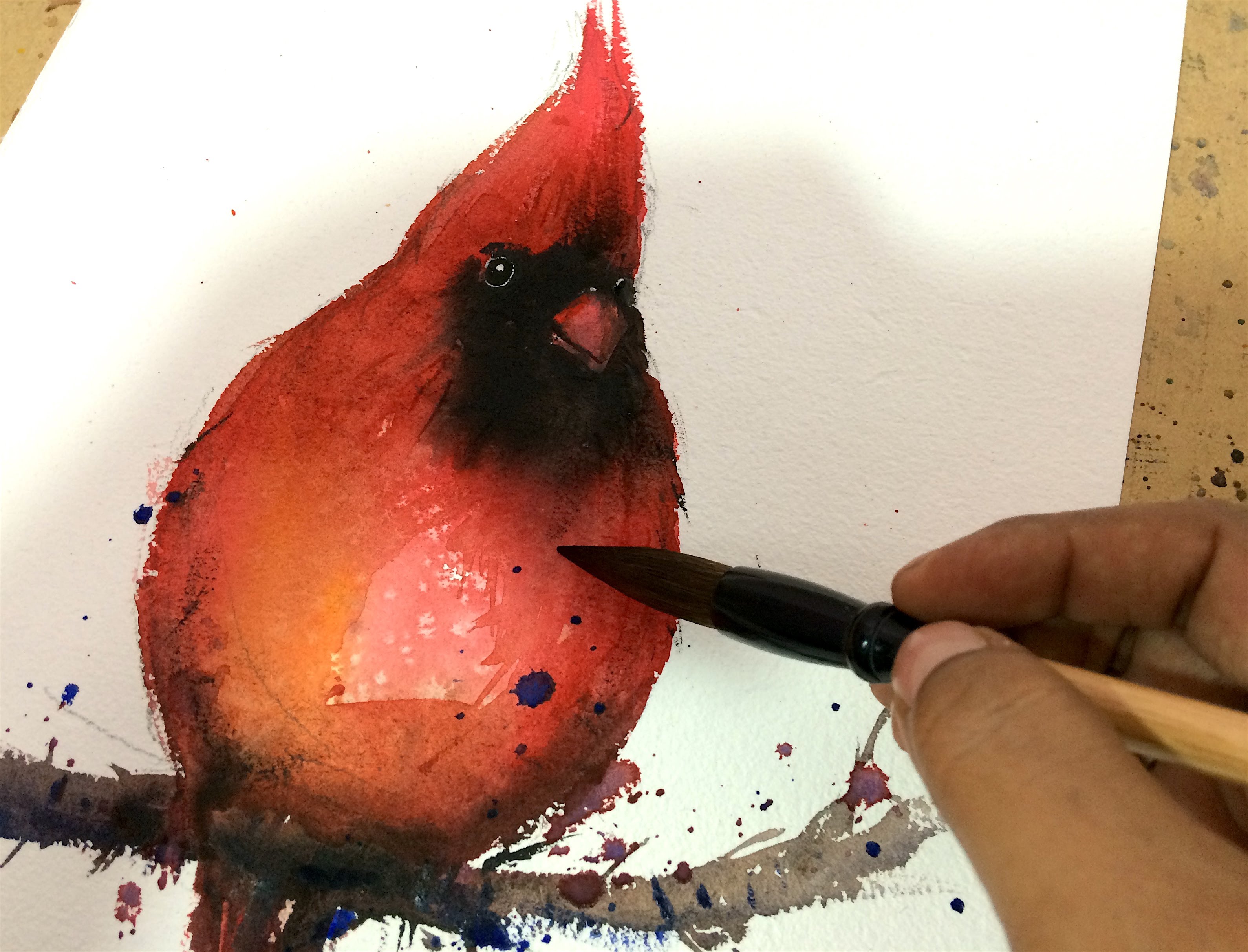 3178x2424 Paint A Quick Red Cardinal In Watercolors