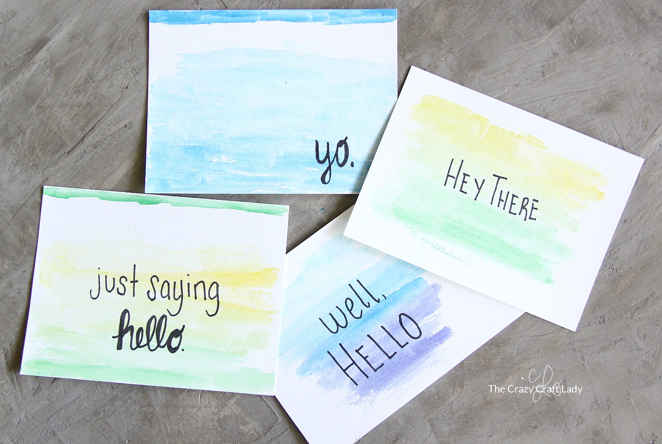 1340x900 Quick Craft Watercolor Cards With Quotes