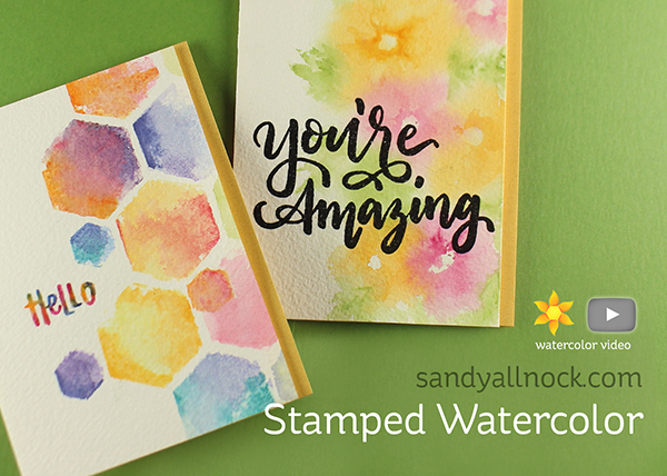 600x428 Stamped Watercolor Cards The Stamp Market Sandy Allnock