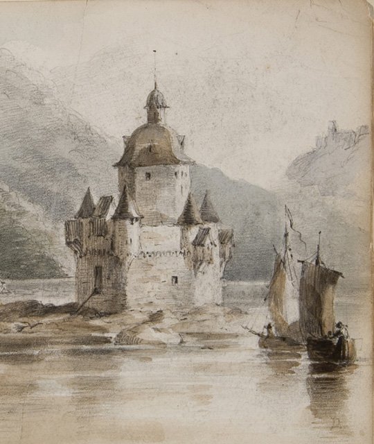 540x640 Filef.o.c. Darley (1882 1888), Pfalz Castle, On The Rhine, 1866