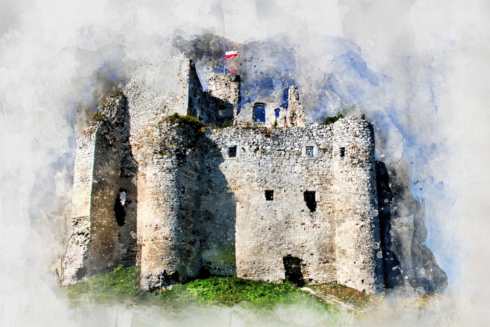 960x640 Free Photo Landscape Building Watercolor Castle Polska Old