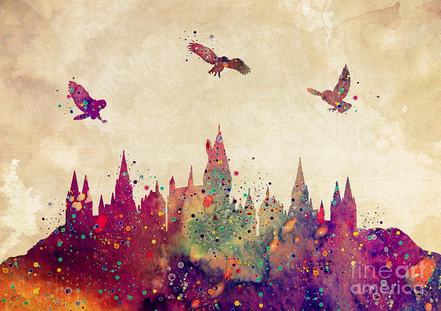 900x636 Hogwarts Castle Watercolor Art Print Digital Art By Svetla Tancheva