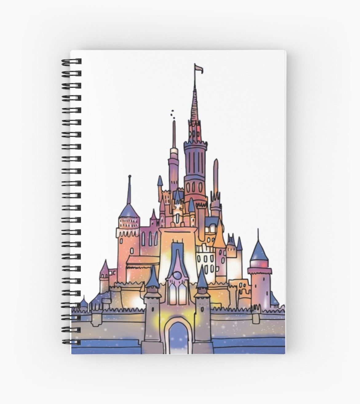 1171x1313 Watercolor Castle Spiral Notebooks By Shannonfraney Redbubble