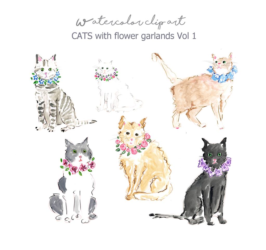 1024x964 Watercolor Cats Clip Art Collection Beth Briggs