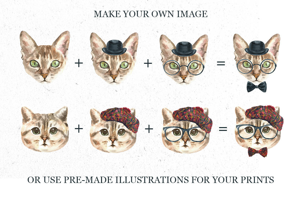 1160x772 Watercolor Cats.animal Creator