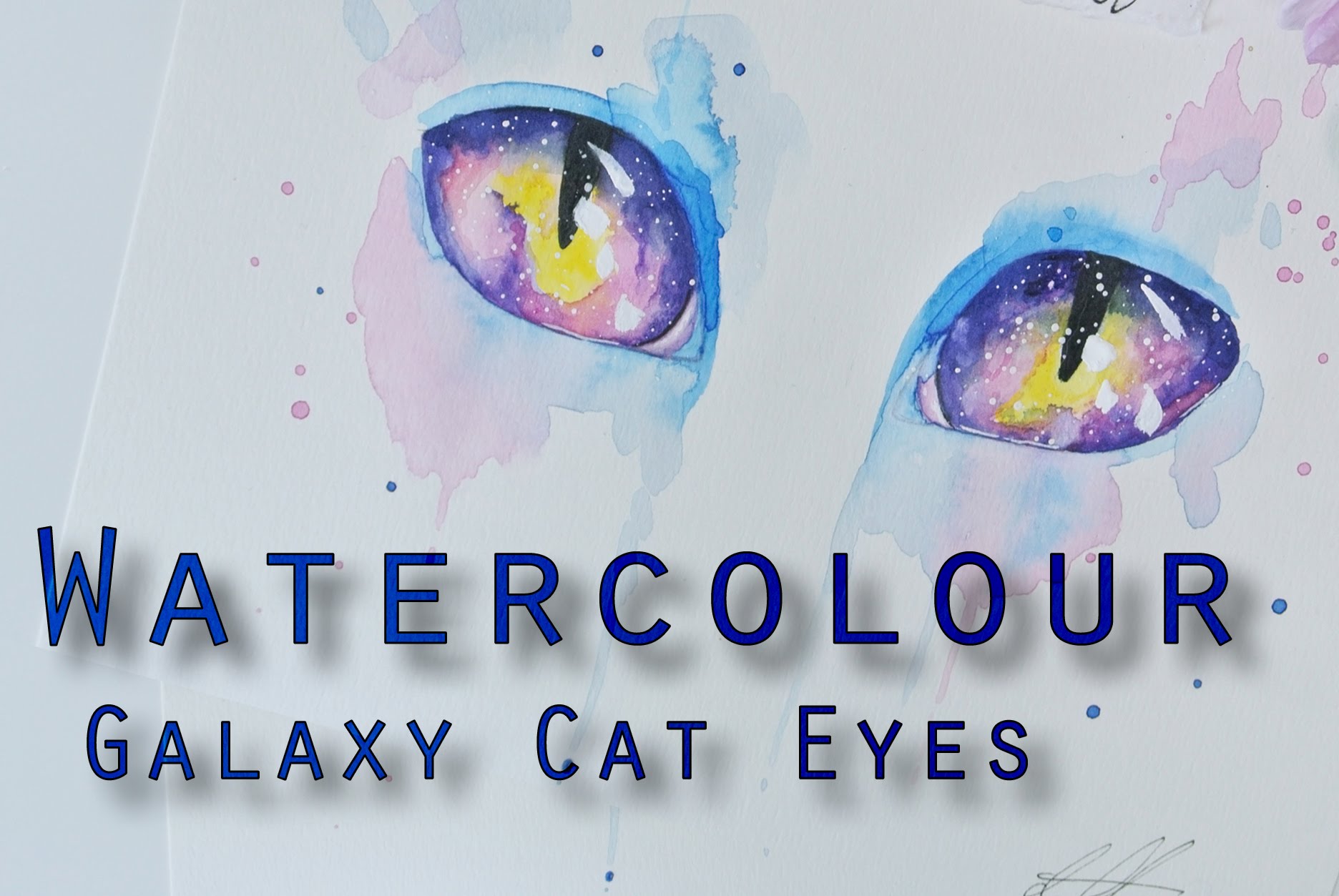1872x1253 Galaxy Cat Eyes [Watercolour]