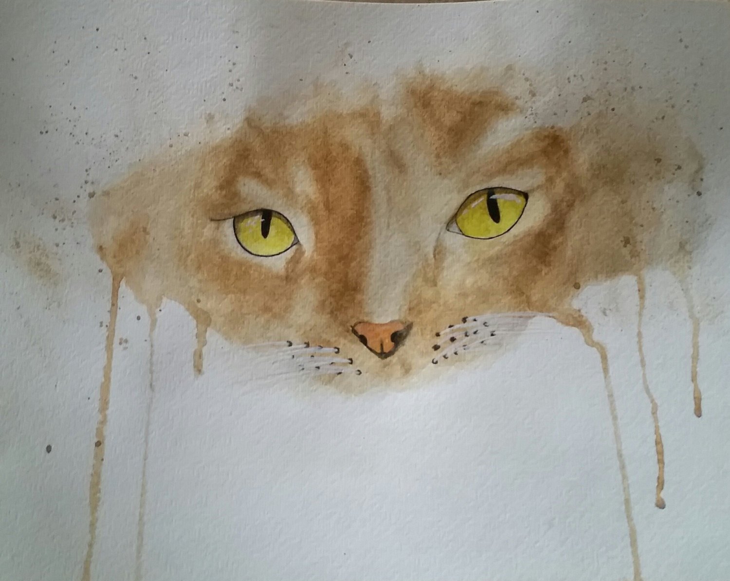 1500x1194 Sale Watercolor Cat Eyes Poster Print. Original Painting. Etsy