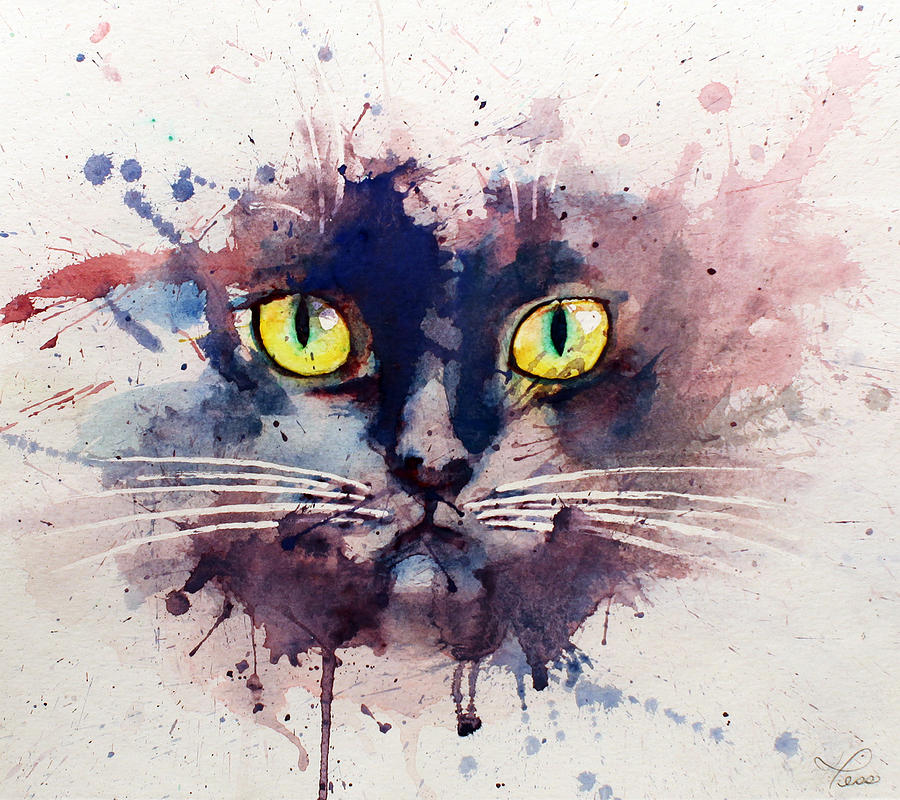 900x800 Cat Eyes Painting By Tess Kamban