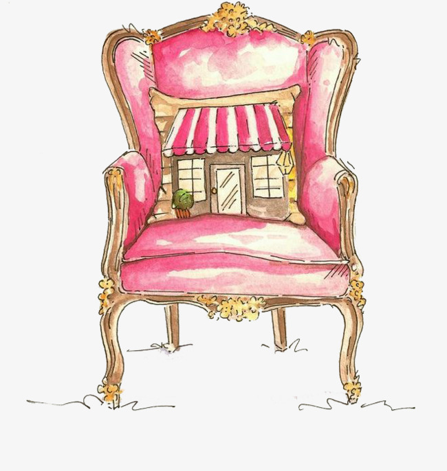 650x686 Watercolor Chair, Watercolor Clipart, Cartoon, Hand Painted Png