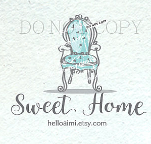 299x286 Vintage Chair, Furniture Logo, Watercolor Chair Logo , Home Decor