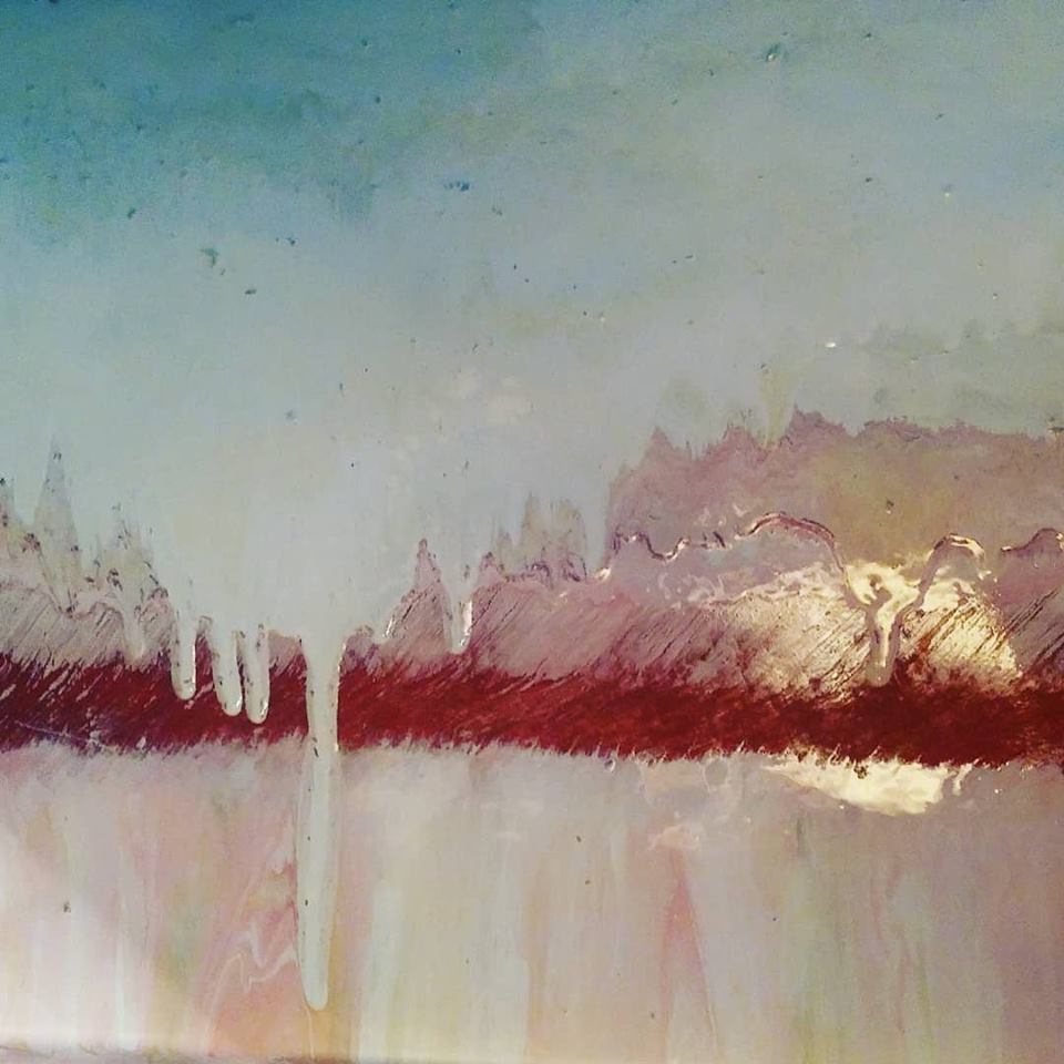 960x960 Untitled Work In Progress, Acrylic, Chalk And Watercolor On A4