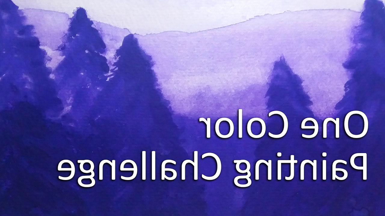 1280x720 One Color Watercolor Painting One Color Painting Challenge