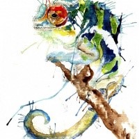200x200 Chameleon Tattoo Designs