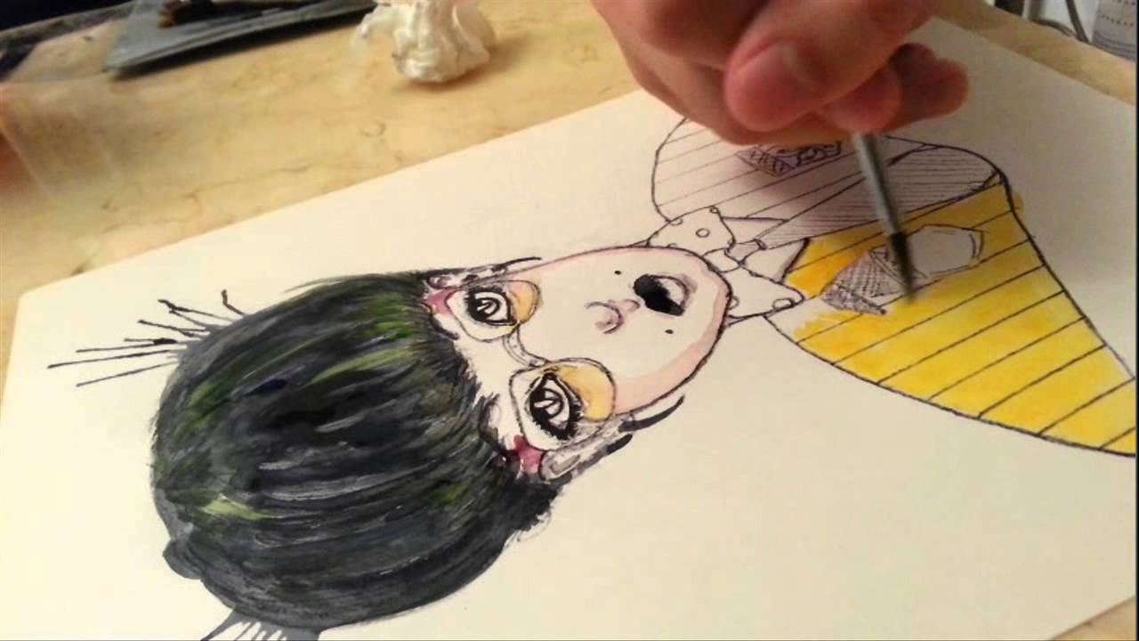 1280x720 Chi Chi Illustration Character Design With Watercolor Demo