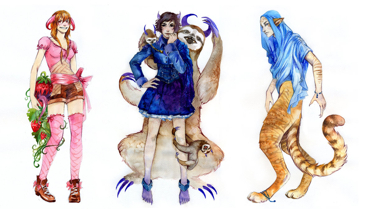 1186x673 Watercolor Adoptables Closed By Akreon