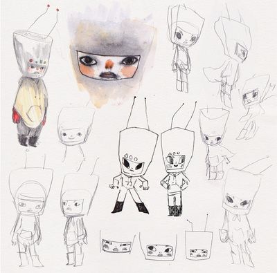 400x395 Digital Watercolor Character