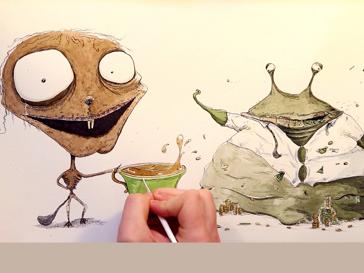 1280x960 Time Lapse Illustration Ink Amp Watercolour Characters